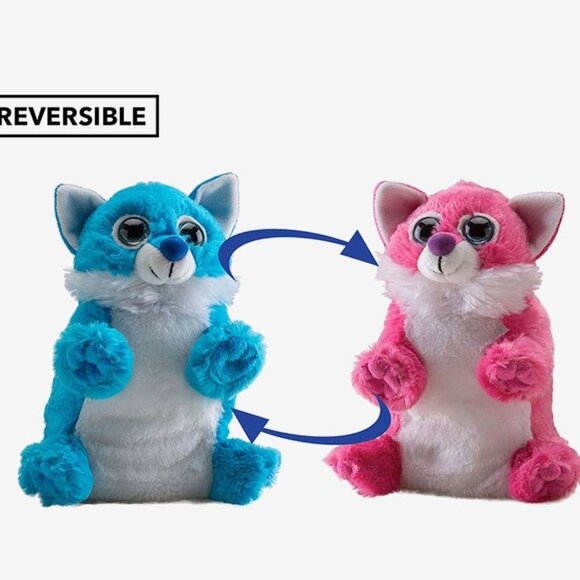 🔥 3 For $20🔥New w/Tag Fox Reversible Plush Switch-A-Rooz 8" (20cm) - Picture 1 of 14